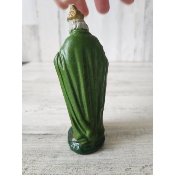 Vintage Germany Wiseman paper mache incense nativity figurine stable Xmas decor - Picture 3 of 10